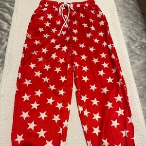 NWOT Track Pant Red and White (Superdown)
